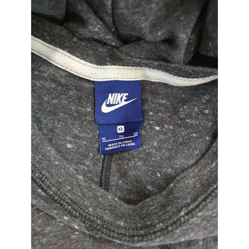 Nike Heather Black Just Do It Logo long T-Shirt relaxed lounge wear workout - Picture 4 of 5